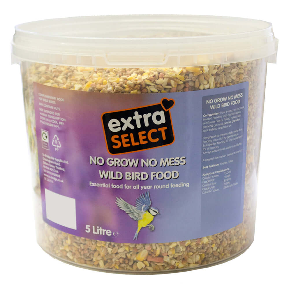 5ltr tub of Extra Select No Grow Wild Bird Food